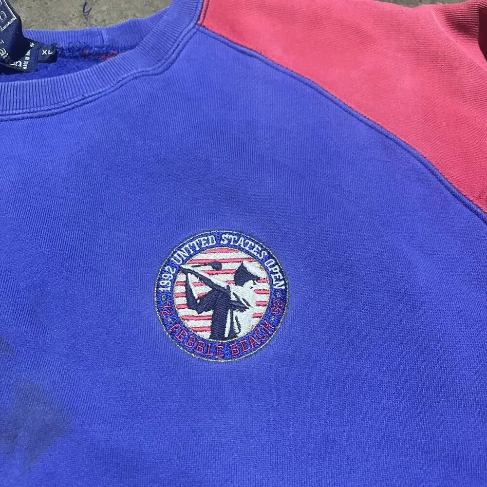 Vintage 1992 US Open Blue Polo Ralph Lauren Sweatshirt